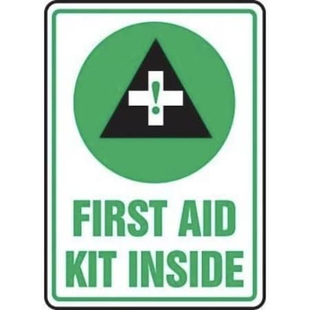 Accuform SAFETY SIGN FIRST AID KIT INSIDE 10 in MFSD436VA